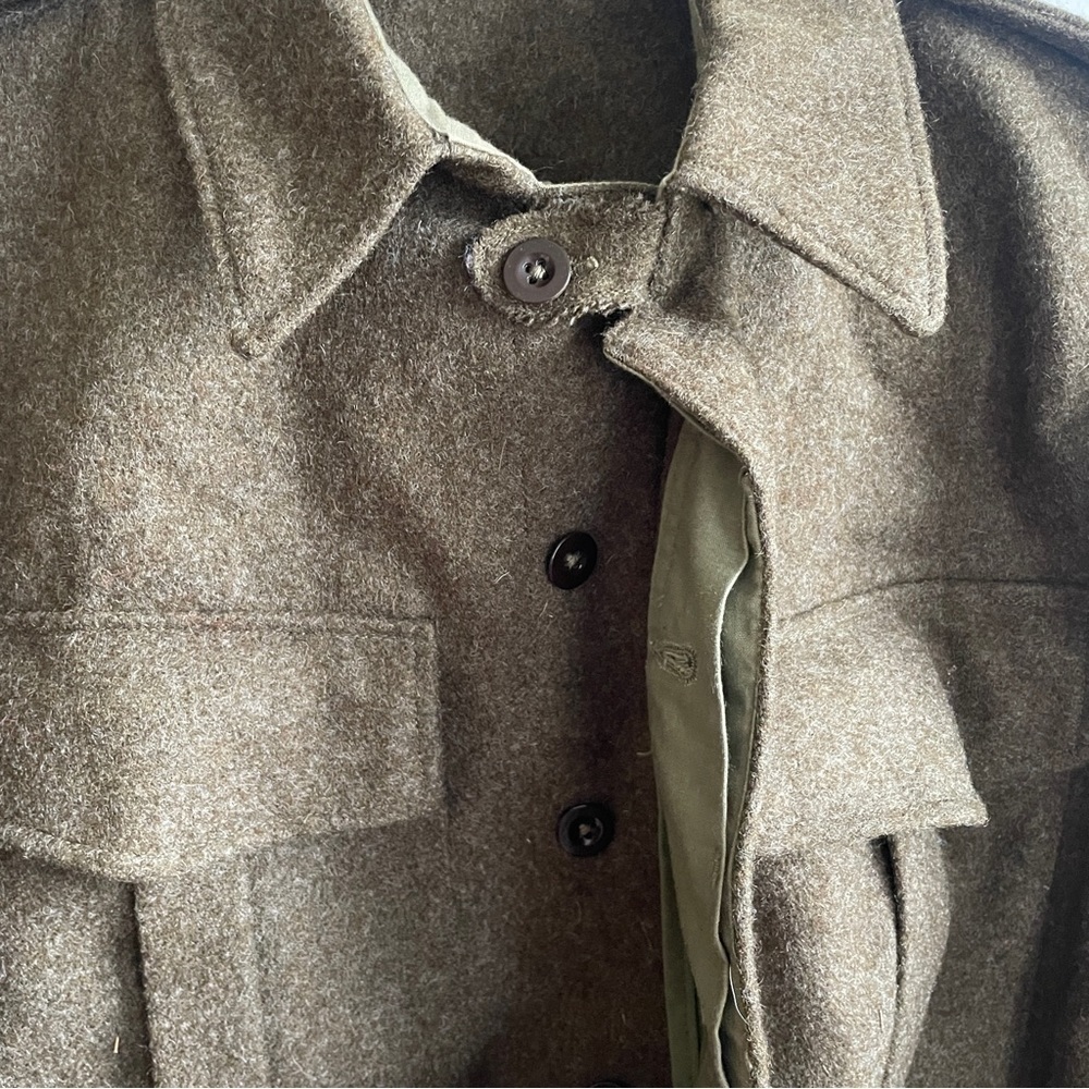 VINTAGE Dutch Military Bluvend Motecht Mitin Wool Moto Coat - Picture 4 of 6